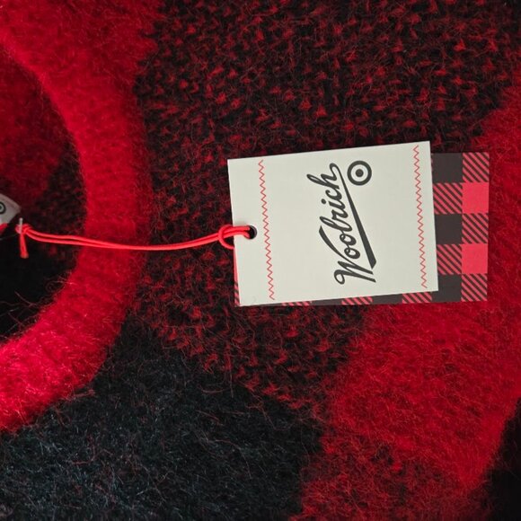Woolrich x Target Buffalo Check Pullover Sweater - Red/Black XXL unisex NWT - Picture 3 of 6